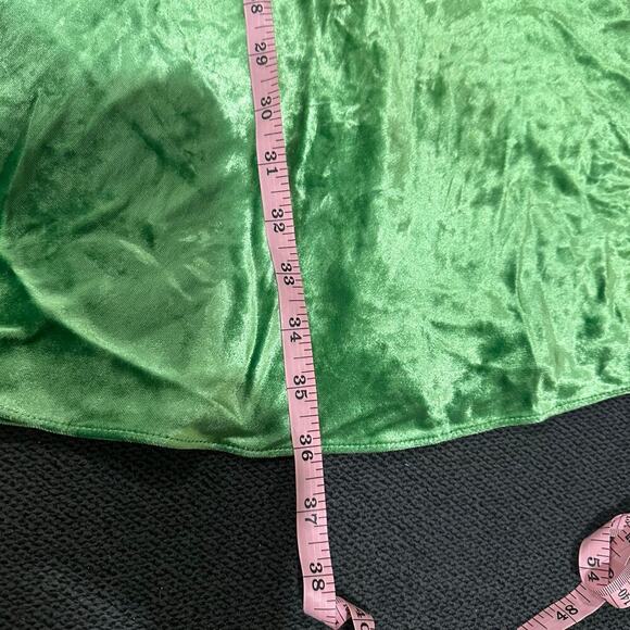 Rat Boa Vaeda Mint Green Velvet Mini Halter Silk Blend Dress Size Small - Picture 11 of 12